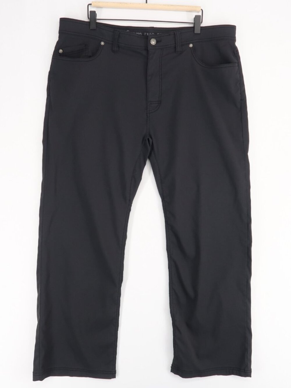 Prana Brion Pants Mens 40x30 Black Slim Fit Stretch Zion Hiking Outdoor 5 Pocket